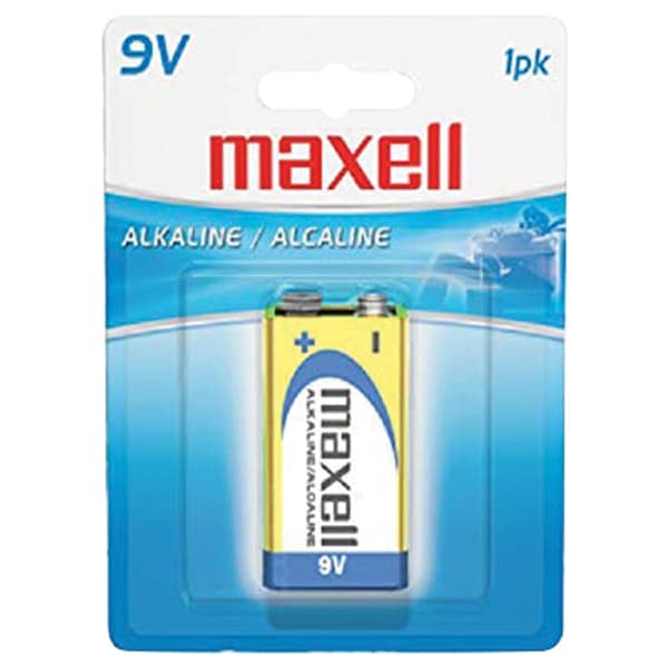 Maxell 9V Alkaline Battery, 1 PK, 9VDC 721150